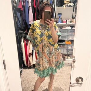 Floral Patterned Dress with Ruffle Hem